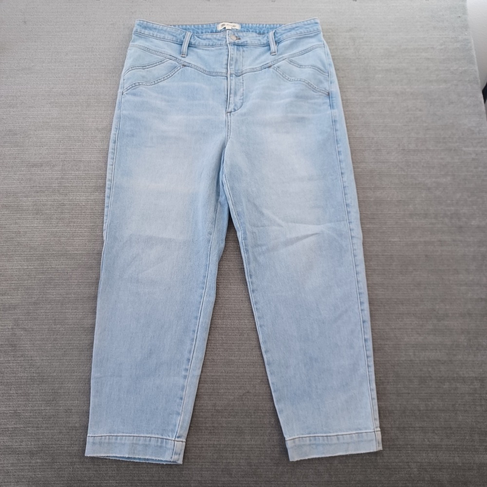 Madewell Tapered Jeans Womens 33 Fitzgerald Wash Yoked Edition Blue Denim Casual